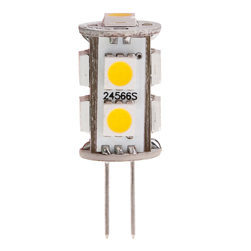 AC10-18V/DC10-30V, Back-Pin Tower T3 JC G4 LED Bulb, 1.8 Watts, 10-15W Equivalent, 5-Pack AC10-18V/DC10-30V, Back-Pin Tower T3 JC G4 LED Bulb, 1.8 Watts, 10-15W Equivalent, 5-Pack